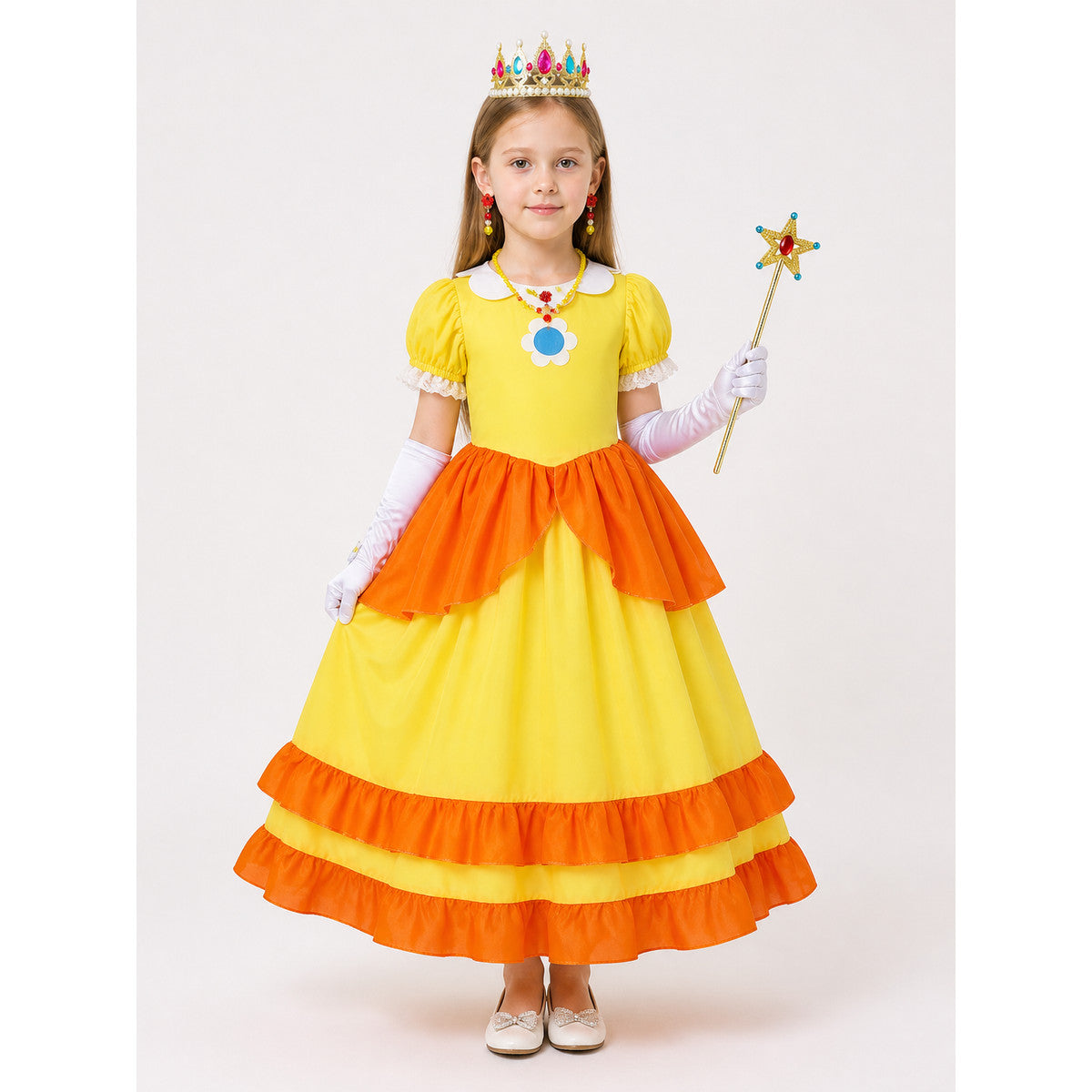 Orange Princess Carnival Costume for Halloween