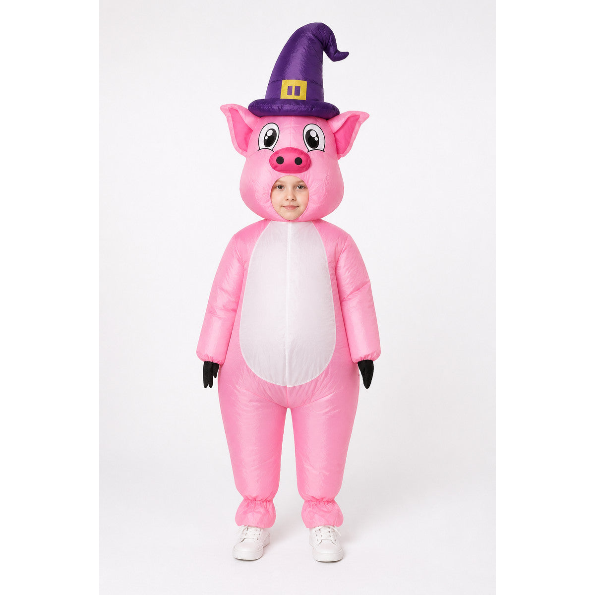 Inflatable Pig Costume with Witch Hat main product view