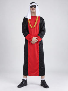 Carnival costume with headpiece, glasses, and chain