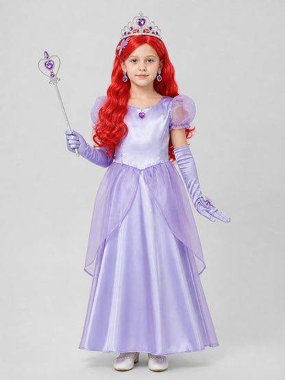 Princess Cosplay Accessories Set: Crown, Wig on-model view