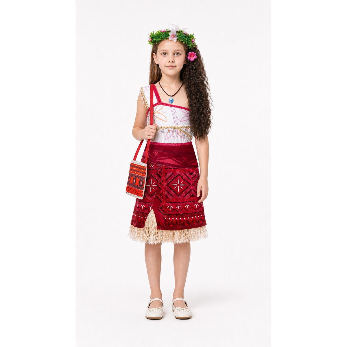 Moana Children's Carnival Costume with Ethnic Print main product view