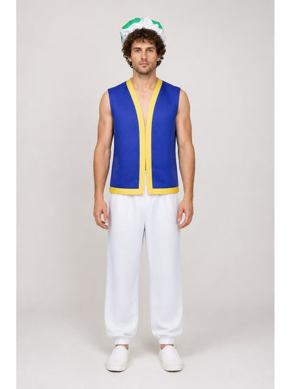 Toad Costume with Blue Vest and White Pants for Halloween main product view