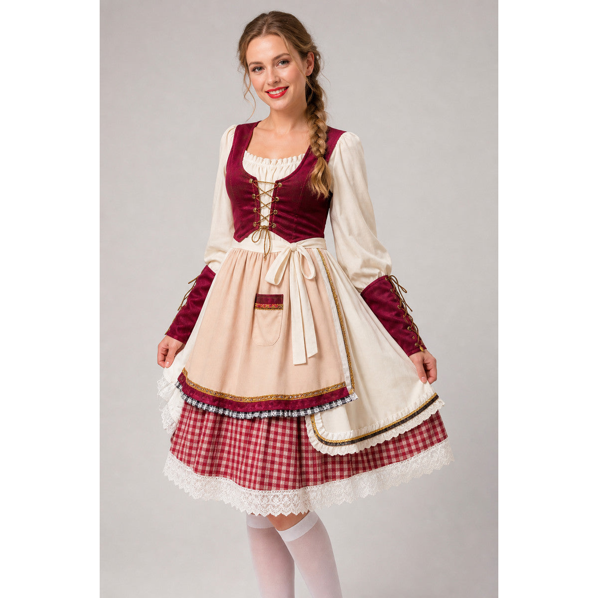 French Fairy Tale Costume Dress with Apron