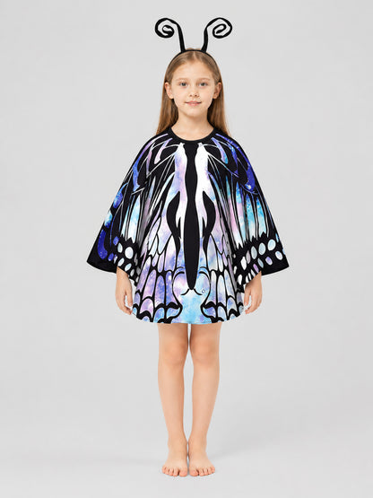 Children's Butterfly Cape for Carnival, Gradient on-model view