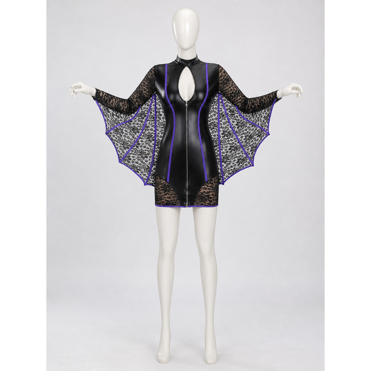 Gothic Witch Costume with Bat Wings