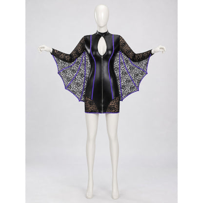 Gothic Witch Costume with Bat Wings
