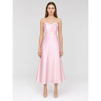 Women's Pink Glinda Wicked 2 Cosplay Evening Dress on-model view