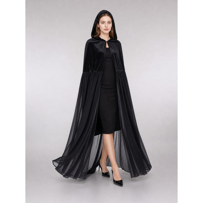 Black hooded costume cape for cosplay