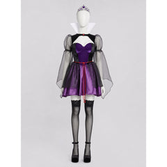 Evil Queen Retro Purple Dress with Corset and Cape