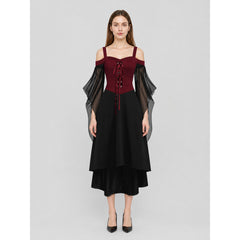 Strappy Gothic Lace-Up Dress