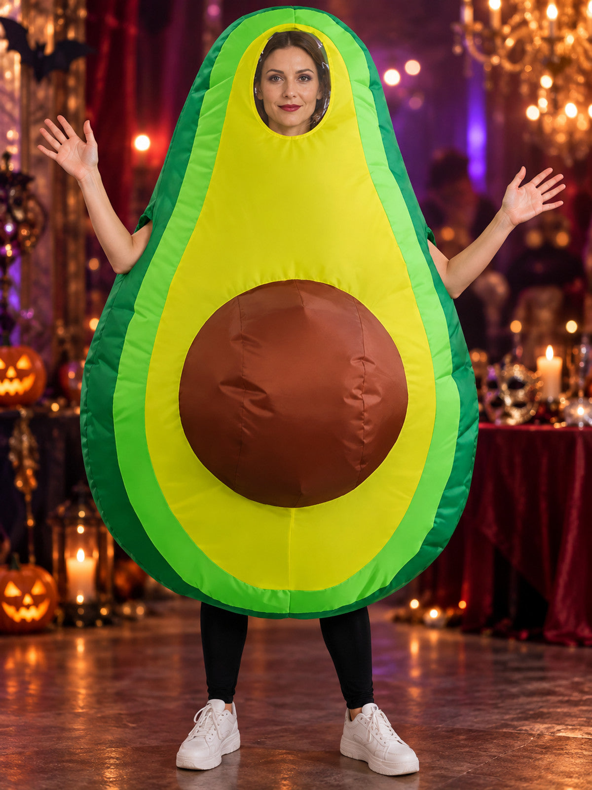 Inflatable Avocado Costume Green with Fan
