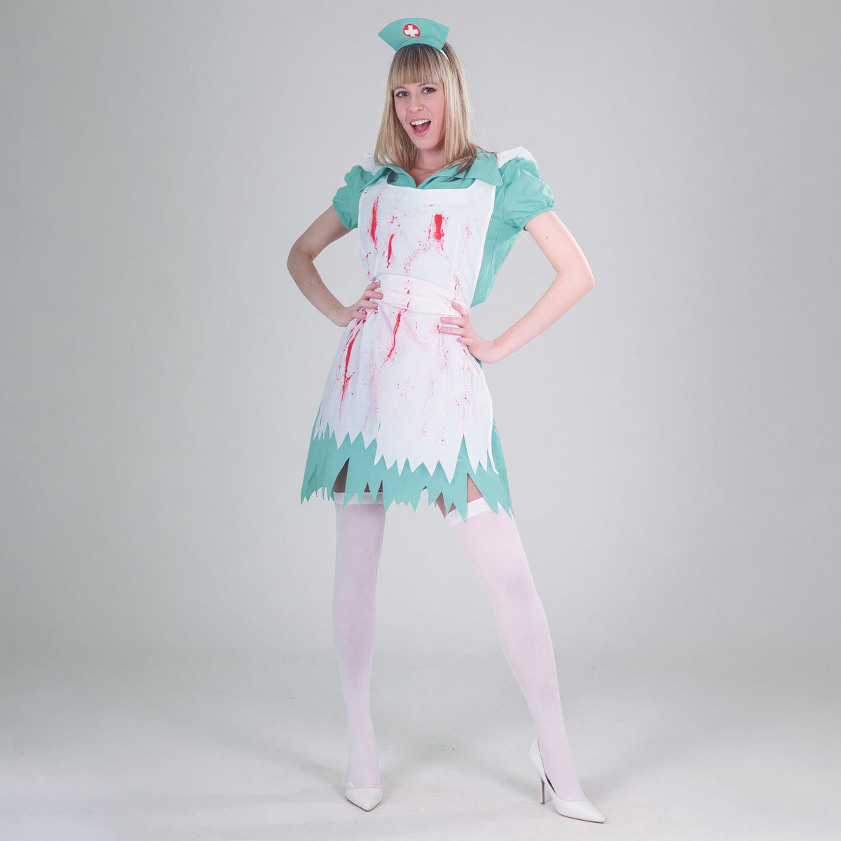 Costume with Apron, Cap, and Stockings