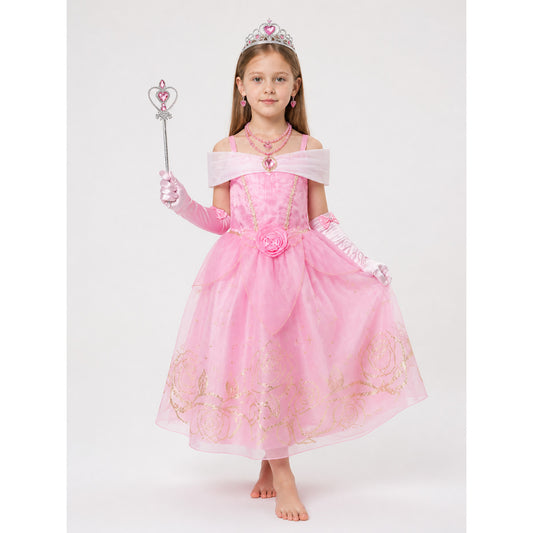Pink Dress Princess Costume for Halloween main product view