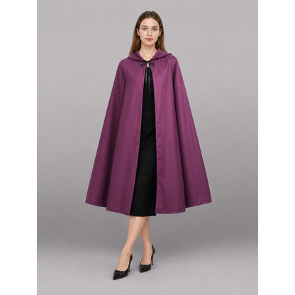 Long purple carnival hooded cloak