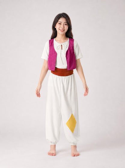 Eastern-Style Stage Costume with Vest and Cap front view
