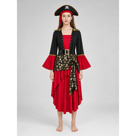 Pirate Costume: Dress, Hat, and Belt for Cosplay