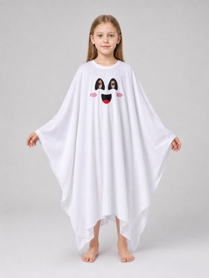 Halloween Ghost Costume, White Outfit front view