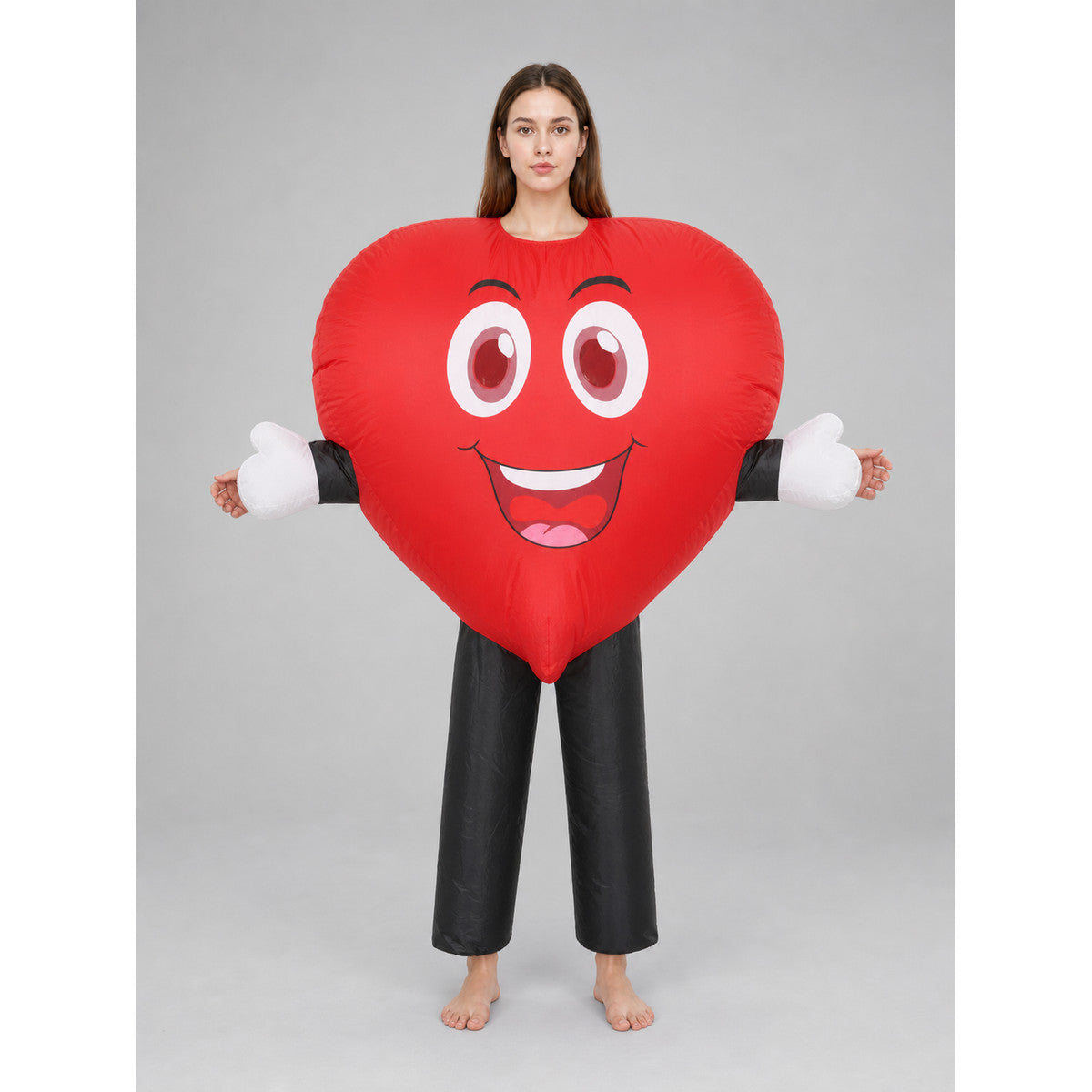 Inflatable Smiley Heart Decoration front view