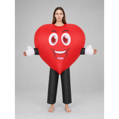 Inflatable Smiley Heart Decoration front view