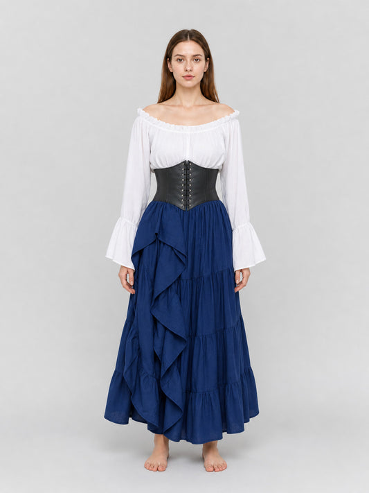 Retro-Style Costume Dress with Corset front view