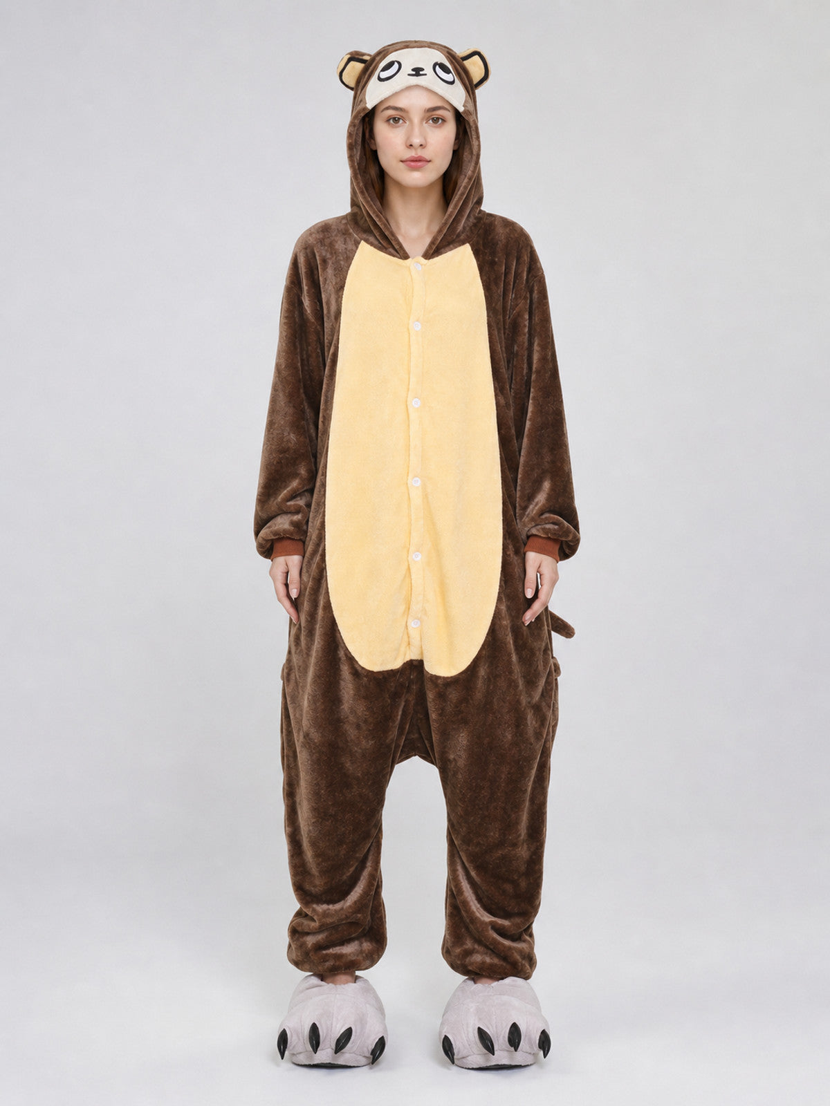 Monkey Hooded Costume Jumpsuit