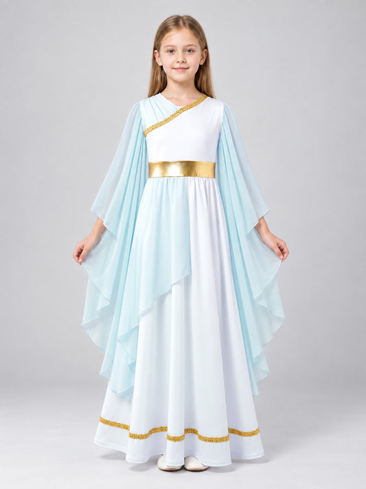 Light Blue Costume Dress with Gold Trim
