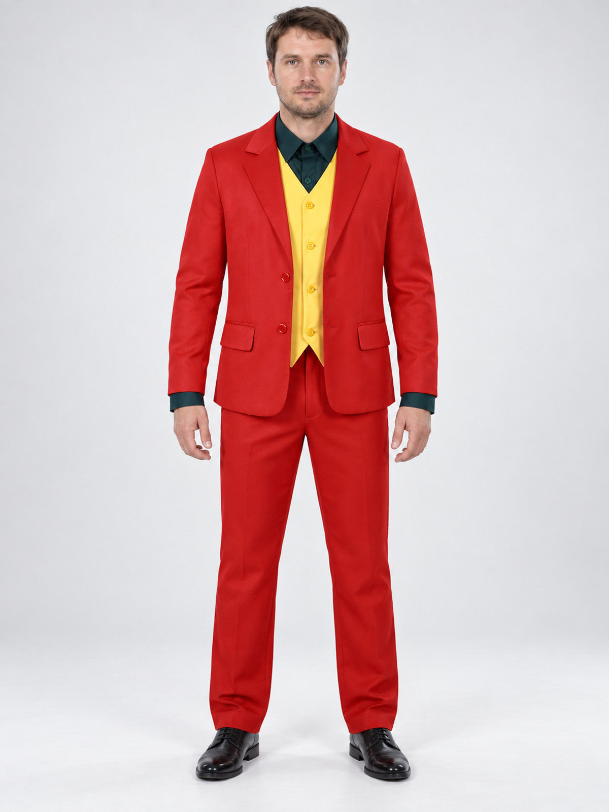 Clown Costume: Red Jacket and Yellow Vest