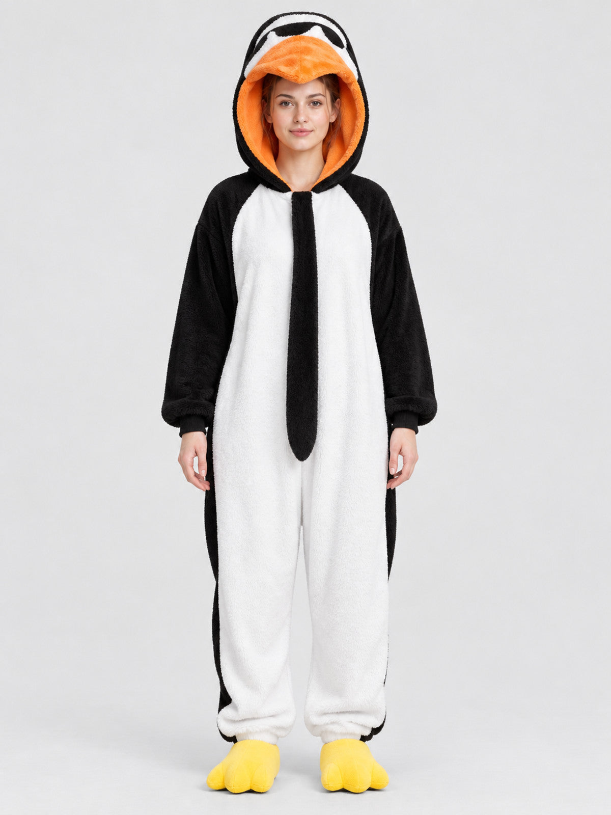 Penguin One-Piece Pajama with Padded Hood
