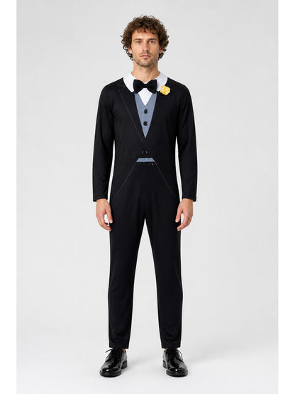 Children’s Cosplay Jumpsuit with Collar and Bow Tie