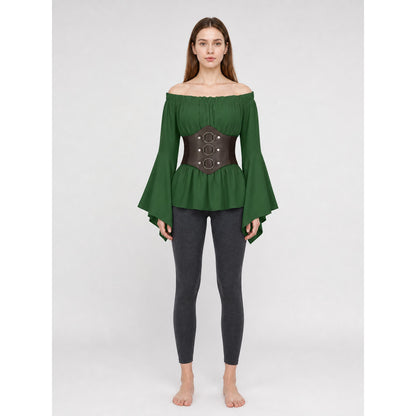 Renaissance-Style Costume Dress with Belt on-model view