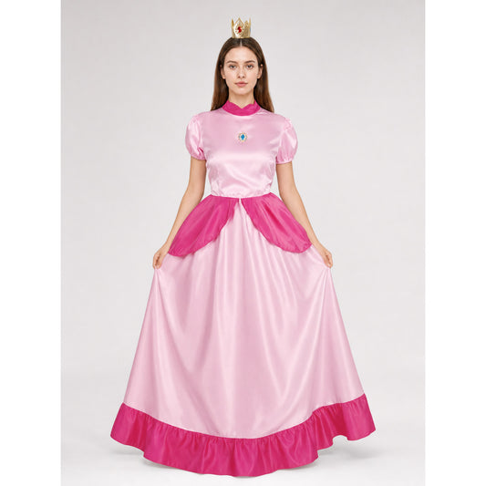 Princess Peach costume dress with crown