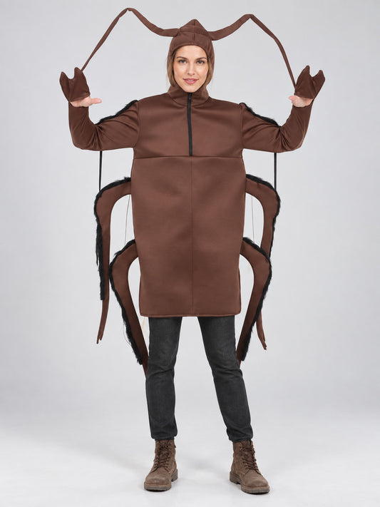Hooded Cockroach Costume on-model view