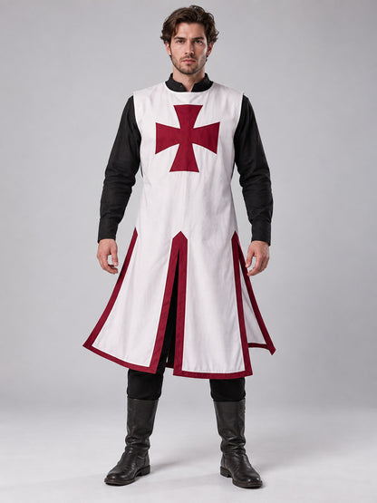Medieval Crusader Tunic White with Cross