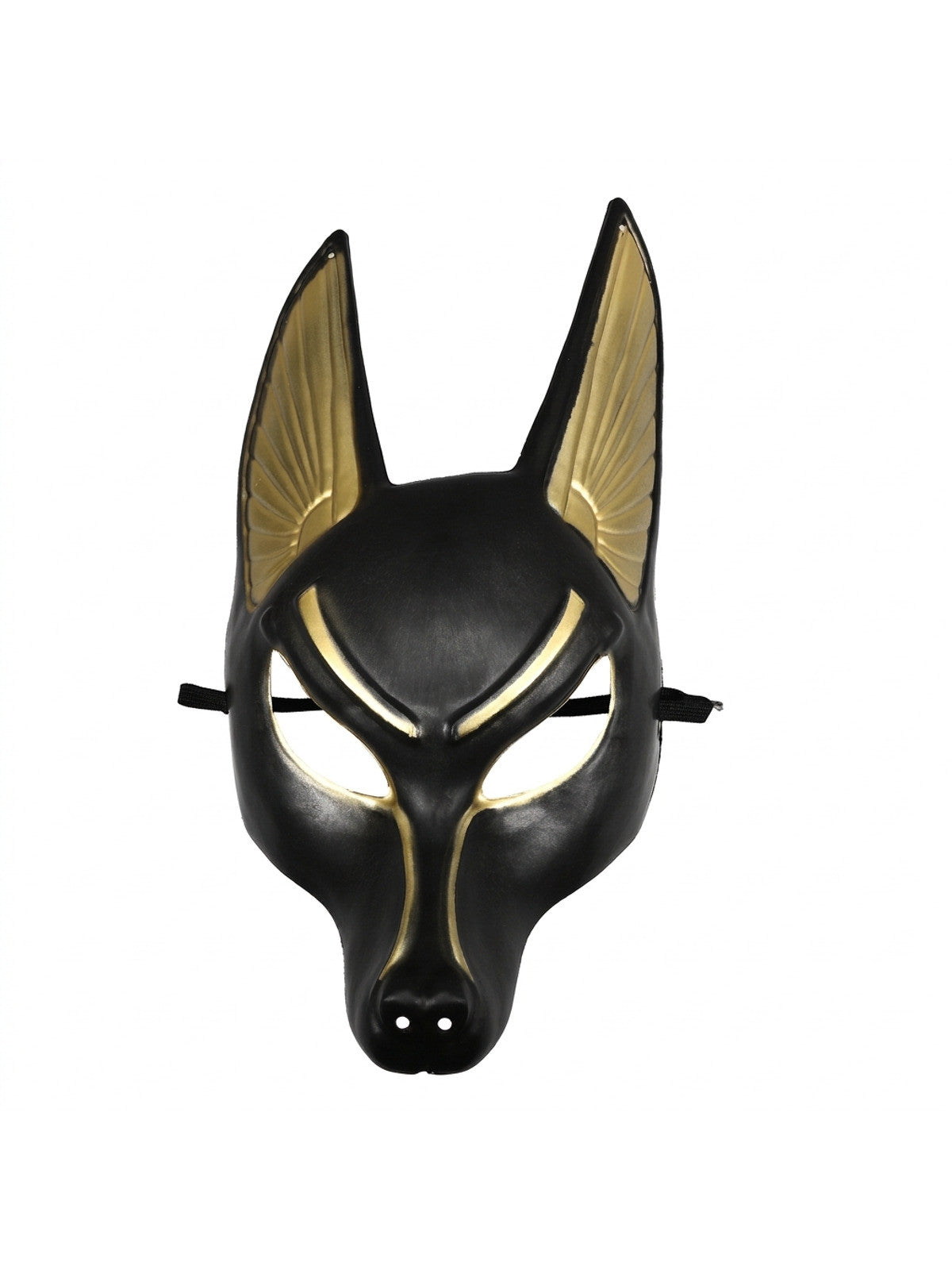 Stylish Black Gold Anubis Mask Retro Egyptian Themed Masquerade Accessory main product view