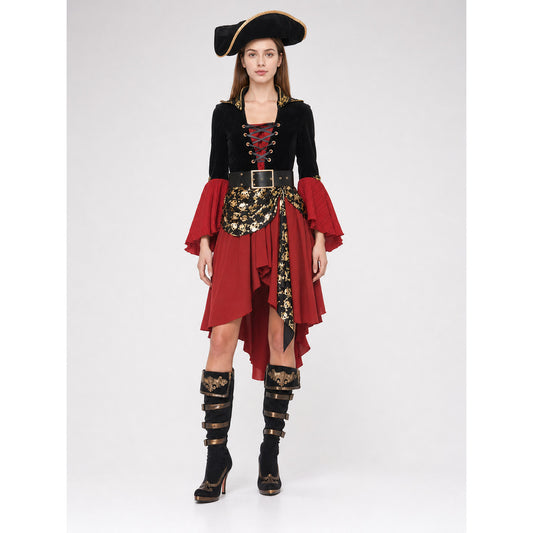 Pirate Costume with Gold Decor