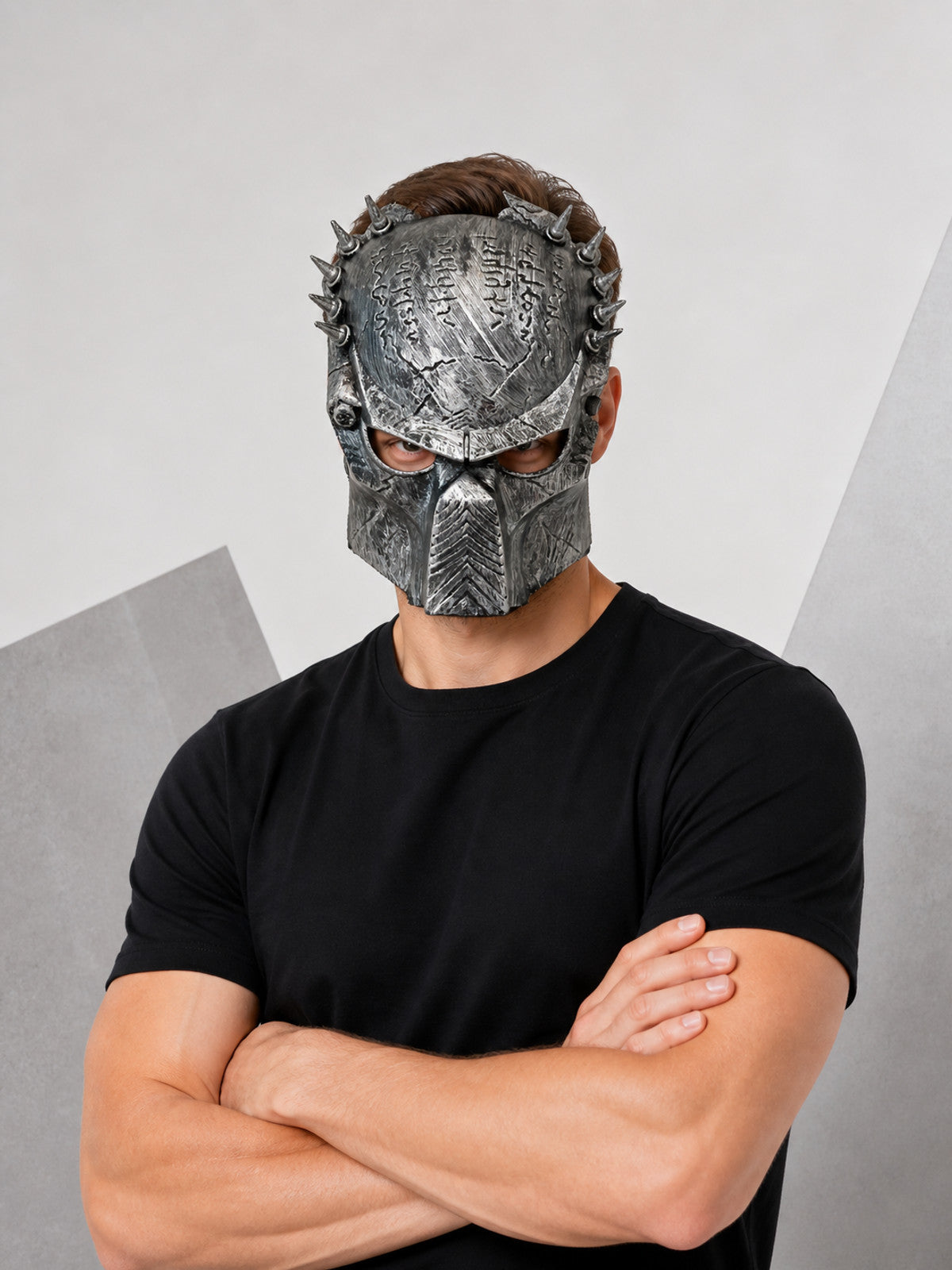 Halloween Mask with Spikes and Raised Detailing