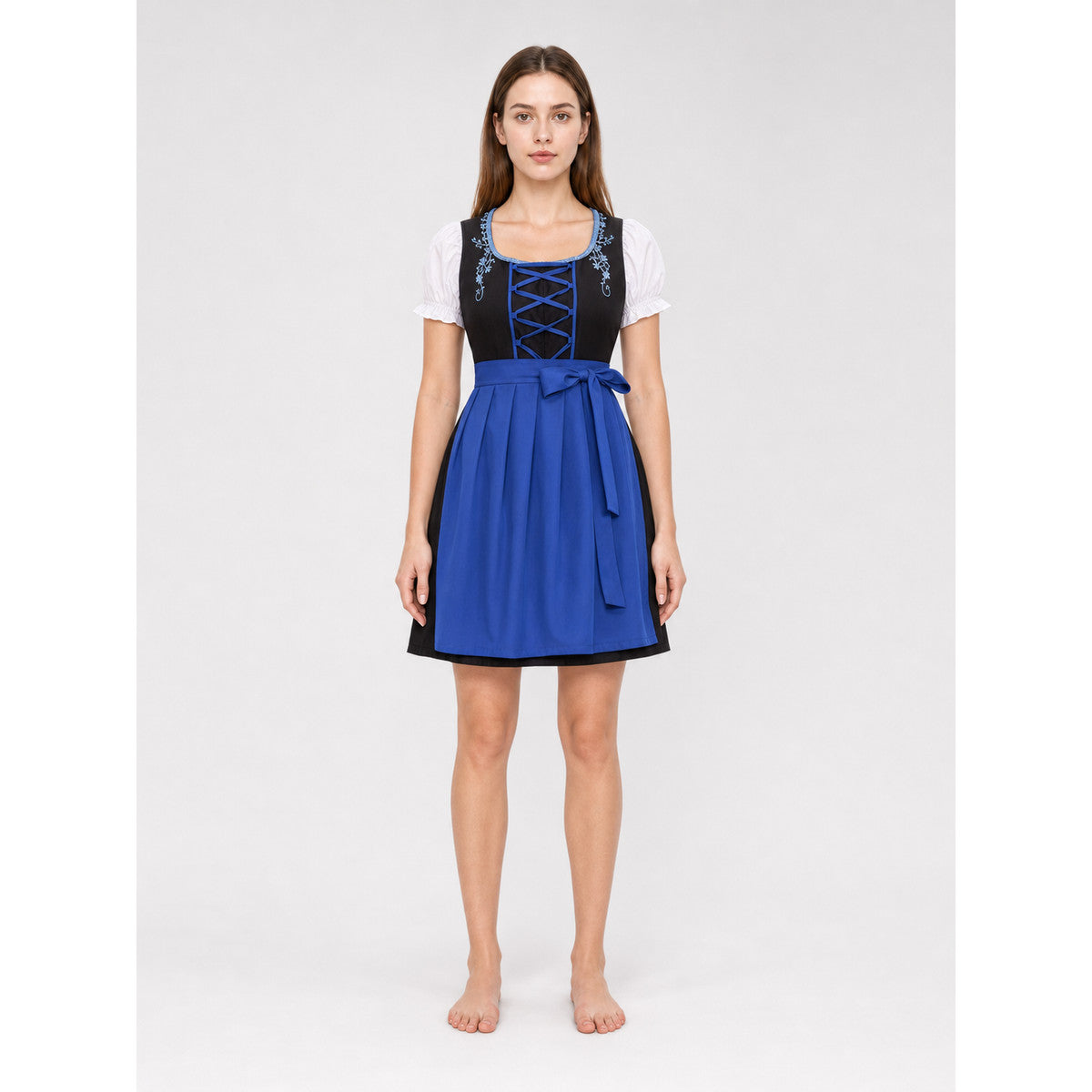 Bavarian-Style Carnival Costume Dress front view