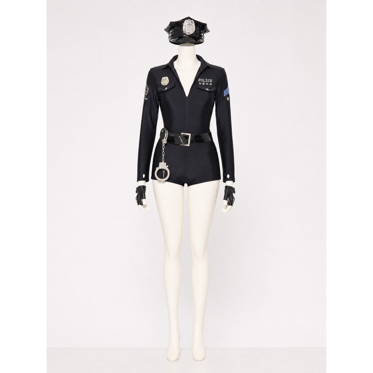 Police Costume, Romper with Shorts and Long Sleeves on-model view