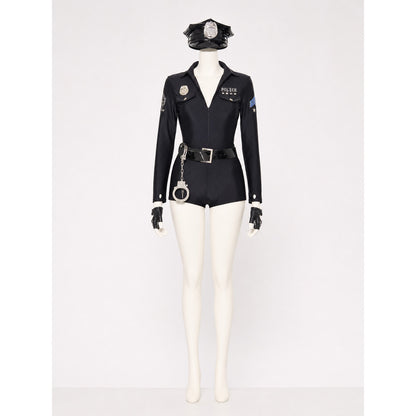 Police Costume, Romper with Shorts and Long Sleeves on-model view