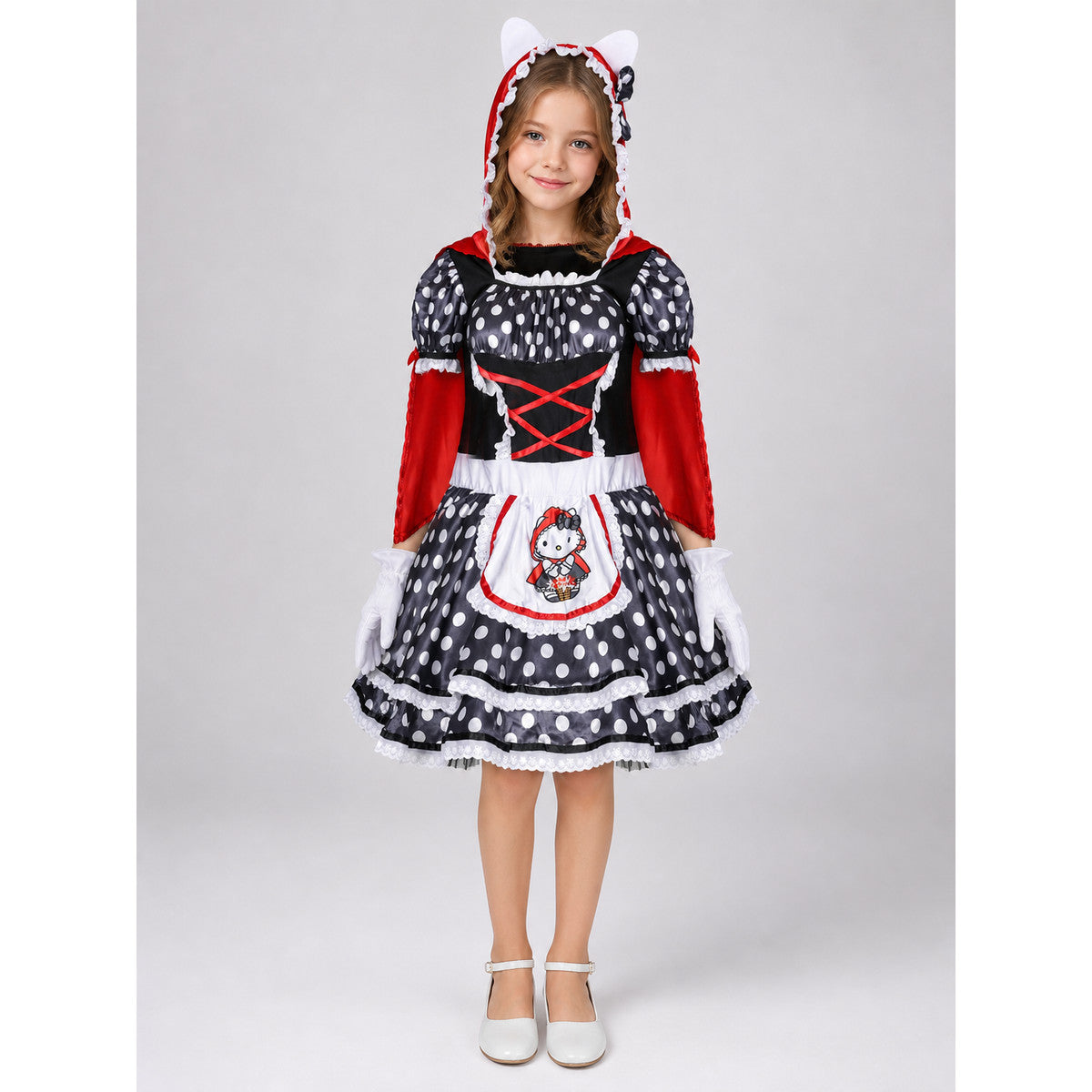 Costume Dress with Hood and Gloves