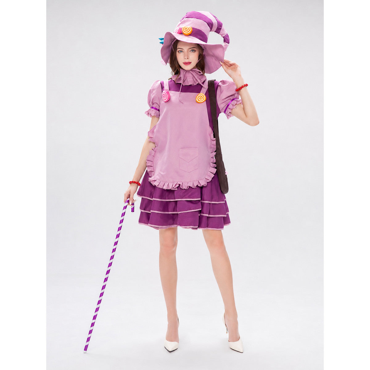 Halloween Costume with Striped Hat and Collar
