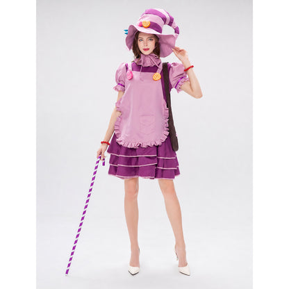 Halloween Costume with Striped Hat and Collar