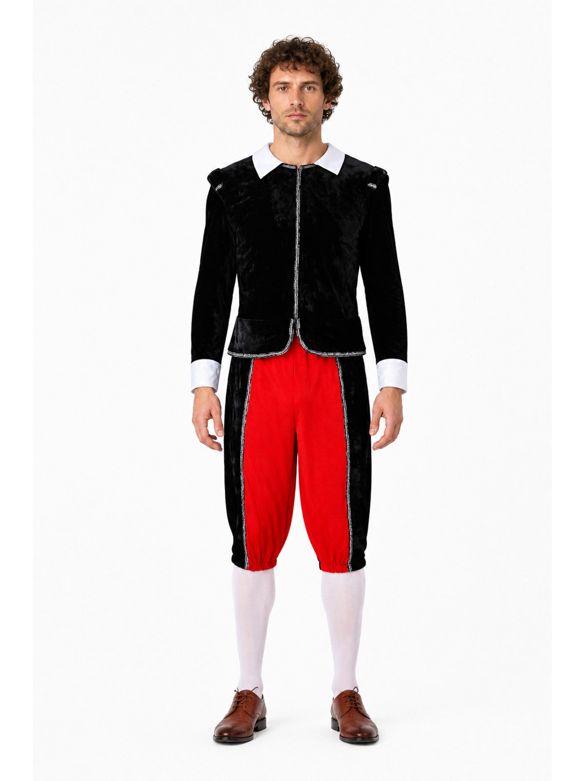 Vampire Costume with Red Pants and Silver Trim main product view