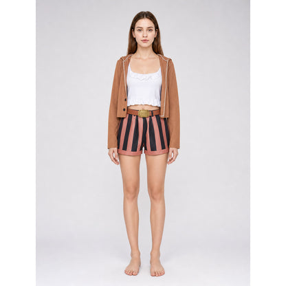 One Piece Bonney Cosplay Costume with Shorts on-model view