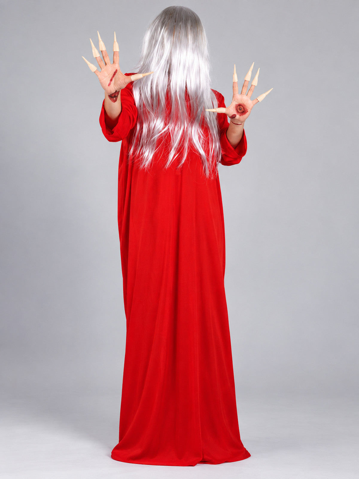 Halloween Costume: Red Robe and White Wig