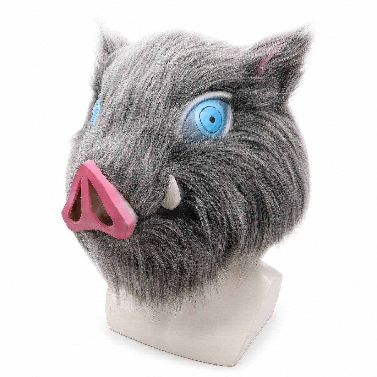 2026 Inosuke Hashibira Mask Helmet Cosplay Hood Hair Pig Mask Headwear Halloween Carnival Costume Prop