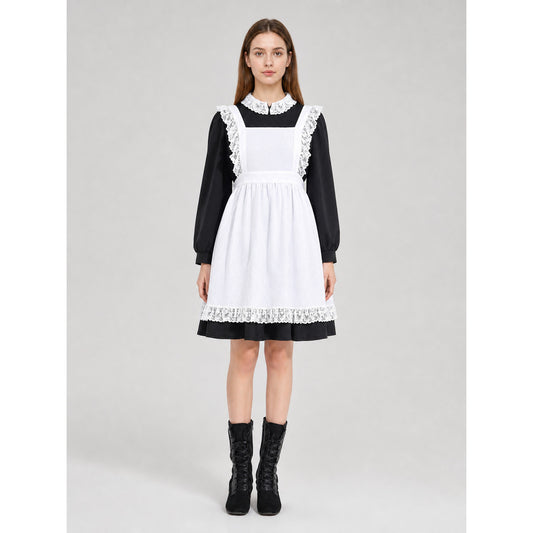 Vintage-Style Maid Costume with Apron