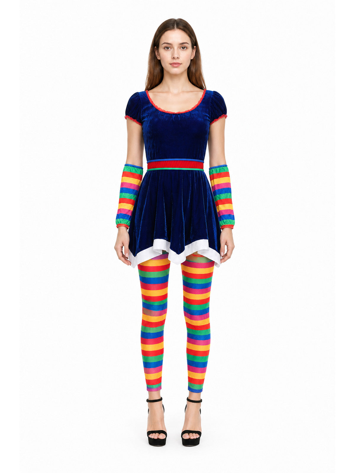 Stage Costume Dress with Rainbow Stripes main product view