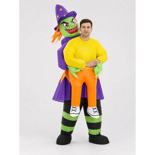 Inflatable Witch Costume with USB Fan