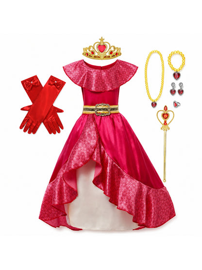Kids Cosplay Clothing Girls Princess Elena Costume Halloween Carnival Role